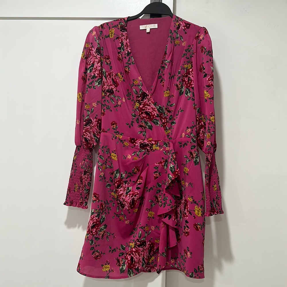 WAYF flower wrap dress